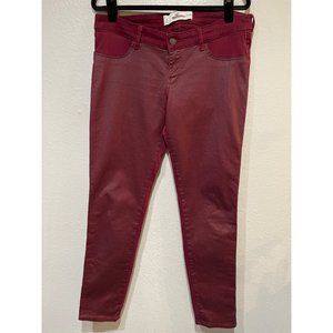 Hollister 29W Suede Front Faux Leather Coated Jeans